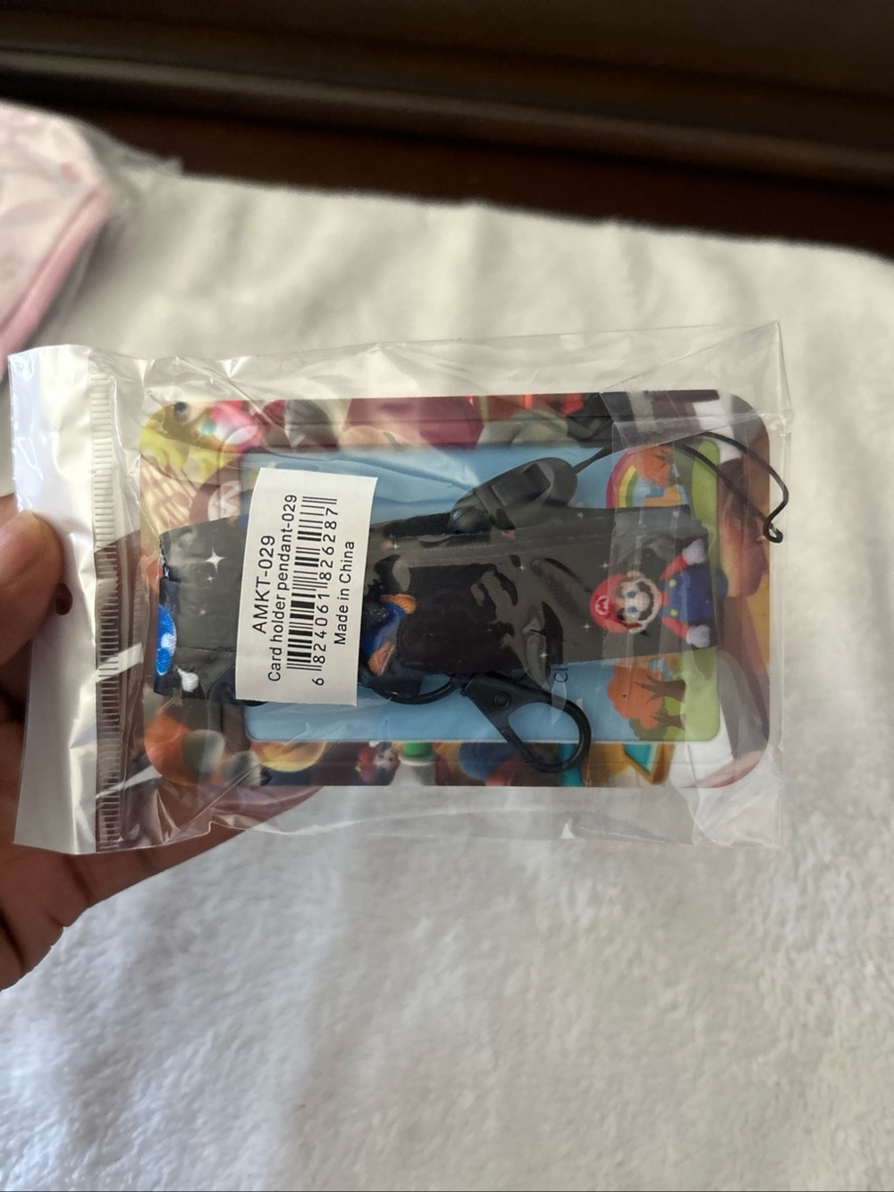Black Silicone Card Holder with Lanyard - Unbranded